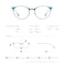FONEX Metal Square EyeglassesFull Rim Lightweight Glasses Frame for Men 8105 8106 Round Silver