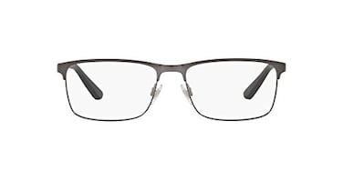 POLO RALPH Polo Ralph Lauren Mens PH1190 Rectangular Prescription Eyewear Frames Matte Dark GunmetalDemo Lens 56 mm