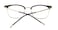 Shiratori Vintage Retro Half Frame Horn Rimmed Optics 43mm Clear Lens Glasses Gold
