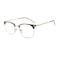 Shiratori Vintage Retro Half Frame Horn Rimmed Optics 43mm Clear Lens Glasses Gold