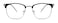 Shiratori Vintage Retro Half Frame Horn Rimmed Optics 43mm Clear Lens Glasses Silver