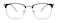 Shiratori Vintage Retro Half Frame Horn Rimmed Optics 43mm Clear Lens Glasses Silver