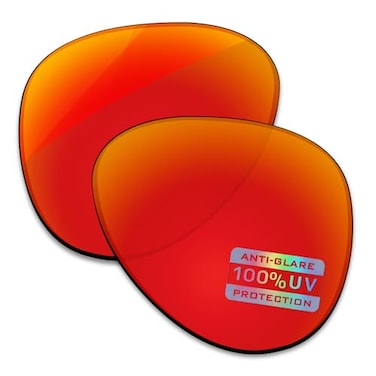 Bowyer POLARIZED Replacement Lenses for RayBan Aviator RB3025 58mm Sunglasses Fire Red Mirror
