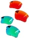 Combine8 2 Pairs Ploarized Replacement Lenses for Oakley Flak Jacket XLJ OO9009Flak Jacket XLJ Asian Fit AF Sunglasses Fire Red Green