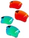 Combine8 2 Pairs Ploarized Replacement Lenses for Oakley Flak Jacket XLJ OO9009Flak Jacket XLJ Asian Fit AF Sunglasses Fire Red Green