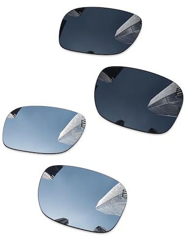 Combine8 2 Pairs Ploarized Replacement Lenses for Oakley Jupiter Squared OO9135Jupiter Carbon OO9220 Sunglasses Black Silver Titanium