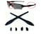 GALAXYLENSE Galaxy Replacement Lenses For Oakley Flak 20 XL Sunglasses Polarized Black 100 UVAB Black Rubber Kits Nose Pads Earsocks