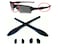 GALAXYLENSE Galaxy Replacement Lenses For Oakley Flak 20 XL Sunglasses Polarized Black 100 UVAB Black Rubber Kits Nose Pads Earsocks
