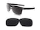 GALAXYLENSE Galaxy Replacement lenses For Oakley Holbrook Metal OO4123 Not Holbrook Polarized Black