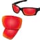 SAUCER Premium Replacement Lenses Nosepads for Oakley Straightlink OO9331 Straightlink Low Bridge Fit OO9336 Sunglasses High Defense Fire Red Polarized