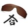 TRUSHELL Polarized Replacement Lenses Rubber Kits for Oakley EV Zero Pitch OO9383 Sunglass Earth Brown Polarized