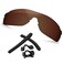 TRUSHELL Polarized Replacement Lenses Rubber Kits for Oakley EV Zero Pitch OO9383 Sunglass Earth Brown Polarized