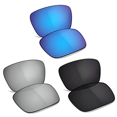 TRUSHELL Polarized Replacement Lenses for Oakley Holbrook OO9102 Sunglasses Ocean BlueBlackSilver