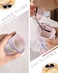 First-zgel 4 Pcs Sunglasses Case Soft Eyeglass Cases Portable Squeeze Top Leather Glasses Pouch with 4 Cleaning Cloth for Women Men Girls
