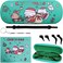 ADBGV Cute Eyeglass Cases Hard Shell Storage Case Protective Box With Glasses Cloth Adjustable Glasses Strap Ear Grips Hook