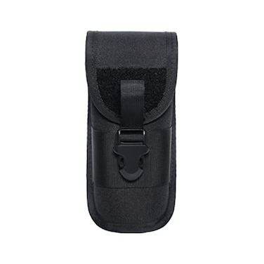 BRAVECOW Portable 1000D Nylon Eyeglasses Case with Buckle Hard Shell Sunglasses Shockproof Protective Outdoor Storage Box Black