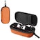 Bukere Double Eyeglasses Case with Adjustable Slots EVA Hardshell Travel Dual Glasses Sunglasses Organizer for Men Women 2 Slots Orange