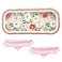 CasaPopz Glasses Case Hard Shell Clear Flower Eyeglass Case Cute Floral Holder for Sunglasses and Reading Glasses
