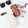 Chfory Soft Leather Sunglasses Bag Portable Leather Glasses Case Slim Sunglasses Pouch Travel Glasses Organizer Bag with Strap Blackbrown