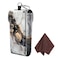 FINTIE Double Glasses Case with Carabiner Hook Portable Vegan Leather Eyeglass Case Antiscratch Sunglasses Pouch Cloudy Marble