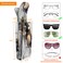 FINTIE Double Glasses Case with Carabiner Hook Portable Vegan Leather Eyeglass Case Antiscratch Sunglasses Pouch Cloudy Marble