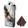 FINTIE Double Glasses Case with Carabiner Hook Portable Vegan Leather Eyeglass Case Antiscratch Sunglasses Pouch Cloudy Marble