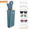 FINTIE Double Glasses Case with Carabiner Hook Portable Vegan Leather Eyeglass Case Antiscratch Sunglasses Pouch Ocean Blue