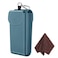 FINTIE Double Glasses Case with Carabiner Hook Portable Vegan Leather Eyeglass Case Antiscratch Sunglasses Pouch Ocean Blue