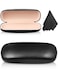 Frienda 3 Pieces Hard Shell Glasses Case Eyeglass Case Protective Sunglass Holder with Cleaning Cloth for Men Women UnisexBlack