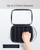 Luxtude Travel Sunglasses Organizer Case for Women Men Glasses Case Multiple Pairs with Adjustable Slots Hard Shell Sunglass Storage Cases Clear Eyeglass Organizer for Multiple Glasses Black
