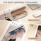 Marvolia Glasses Case Hard Shell Large Eyeglasses Case PU Leather Protective Cases for Sunglasses Eyeglasses with Cleaning Cloth for Men Women Light Blue