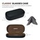 molshine Hard Shell Leather Sunglasses CaseClassic Large Glasses Case for Women MenSunglass Eyeglasses Black