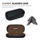 molshine Hard Shell Leather Sunglasses CaseClassic Large Glasses Case for Women MenSunglass Eyeglasses Black