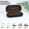 molshine Hard Shell Leather Sunglasses CaseClassic Large Glasses Case for Women MenSunglass Eyeglasses Black
