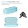 molshine Hard Shell Leather Sunglasses CaseClassic Large Glasses Case for Women MenSunglass Eyeglasses Blue