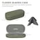 molshine Hard Shell Leather Sunglasses CaseClassic Large Glasses Case for Women MenSunglass Eyeglasses Olive green