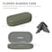 molshine Hard Shell Leather Sunglasses CaseClassic Large Glasses Case for Women MenSunglass Eyeglasses Olive green