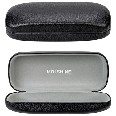molshine Hard Shell Sunglasses Case Classic Large Glasses Case for Women Men Sunglass Eyeglasses Black