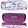molshine Hard Shell Sunglasses Case Classic Large Glasses Case for Women Men Sunglass Eyeglasses Blue and White Flower