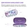 molshine Hard Shell Sunglasses CaseClassic Large Glasses Case for Women MenSunglass Eyeglasses Blue Flower