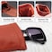 MyEyeglassCase Soft Sunglasses Case Distressed Brown Leatherette Soft Eyeglass Pouch Squeeze Top XL Eyeglass Case with Cleaning Cloth Glasses Case Smart Phone Case CT8 BROWN