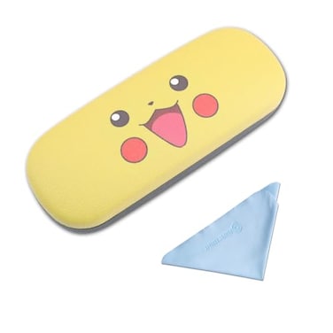 PERFECTSIGHT Hard Shell Eyeglasses Case PU Leather Protective Glasses Case Cute Cartoon Surface Eyeglass Case for Women Girls Yellow