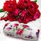 MyEyeglassCase Rachel Rowberry Floral Hard eyeglass case Glasses Case Hard Shell with Microfiber Drawstring Pouch and Cleaning Cloth Protective Small sunglasses case for women AS126 Cranberry Rose
