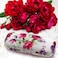 MyEyeglassCase Rachel Rowberry Floral Hard eyeglass case Glasses Case Hard Shell with Microfiber Drawstring Pouch and Cleaning Cloth Protective Small sunglasses case for women AS126 Cranberry Rose