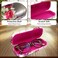 MyEyeglassCase Rachel Rowberry Floral Hard eyeglass case Glasses Case Hard Shell with Microfiber Drawstring Pouch and Cleaning Cloth Protective Small sunglasses case for women AS126 Cranberry Rose