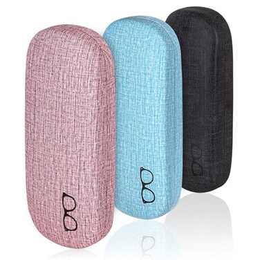 RayLove 3Pack Hard Shell Eyeglasses Case Large Reading Glasses Hard Case