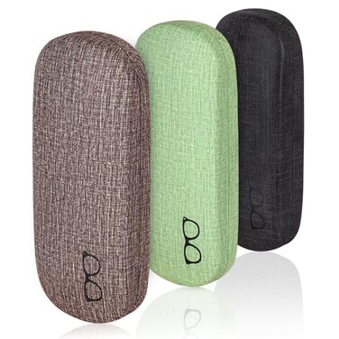 RayLove 3Pack Hard Shell Eyeglasses Case Large Reading Glasses Hard Case
