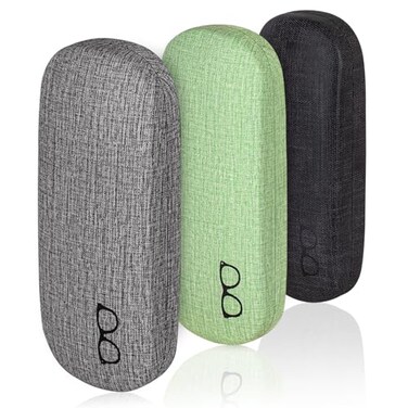 RayLove 3Pack Hard Shell Eyeglasses Case Large Reading Glasses Hard Case