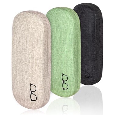RayLove 3Pack Hard Shell Eyeglasses Case Large Reading Glasses Hard Case