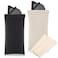 Sightor Sunglass Case 2 Pcs Soft Eyeglass Cases for Women Portable Squeeze Top Leather Glasses Pouch Black Beige